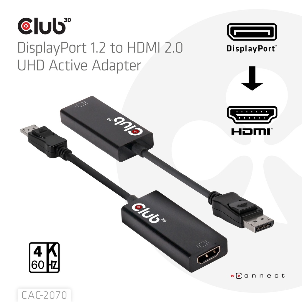 DisplayPort™ 1.2 to HDMI™ 2.0 UHD Active Adapter