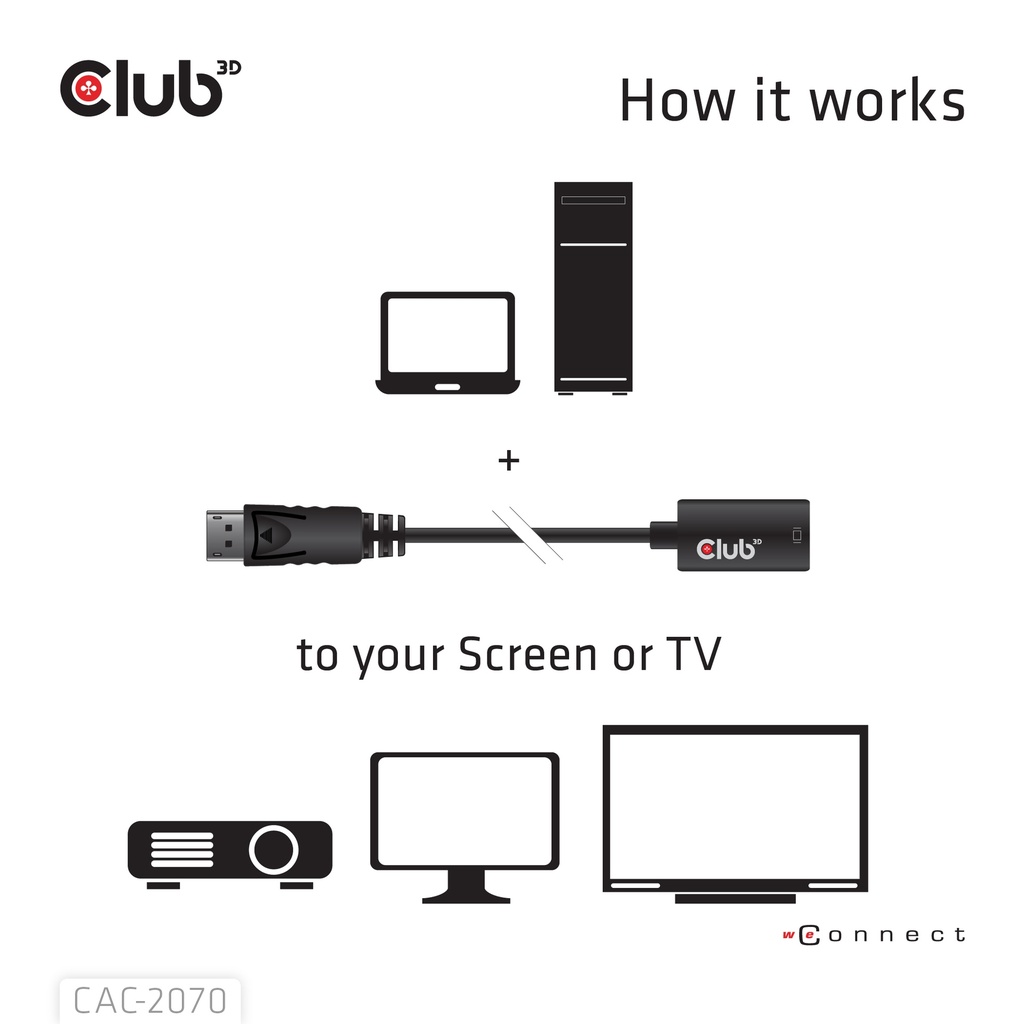 DisplayPort™ 1.2 to HDMI™ 2.0 UHD Active Adapter