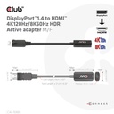 DisplayPort™ 1.4 to HDMI™ 4K120Hz 8k60 Hz HDR Active Adapter M/F
