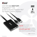 DisplayPort™ to Dual Link DVI-D HDCP OFF version Active Adapter M/F for Apple Cinema Displays