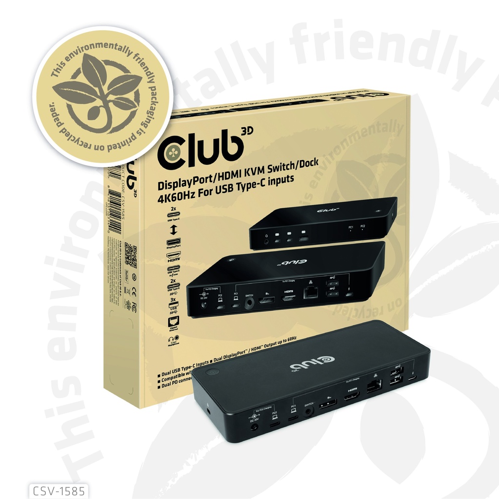 USB-C® KVM Switch to HDMI™ 4k 60Hz DP 4K 60Hz