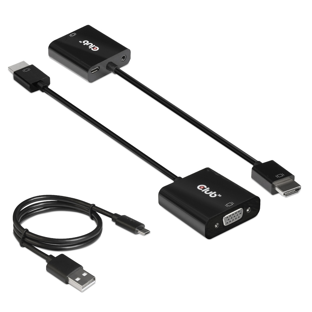 HDMI™ 1.4 to VGA Adapter with Audio M/F