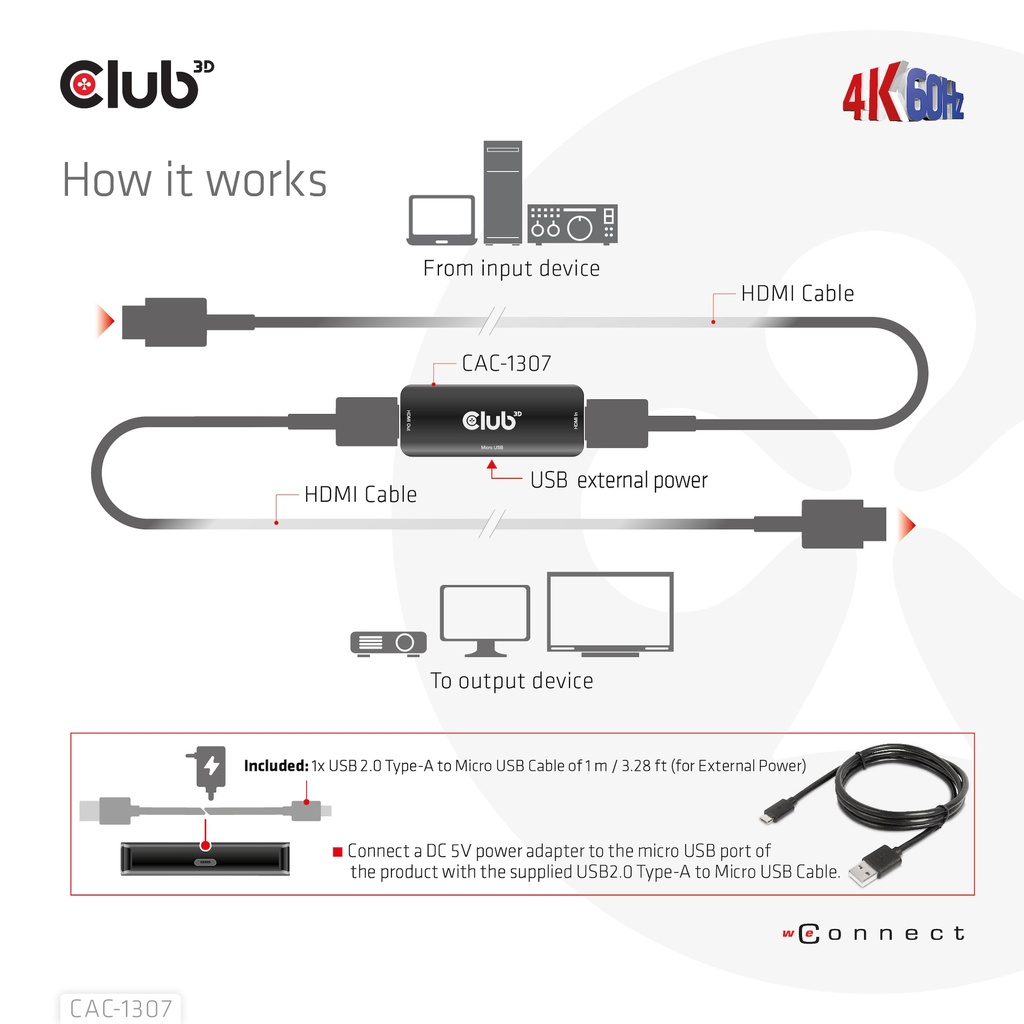HDMI™ Active 4K60Hz Repeater F/F