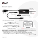HDMI™ + Micro USB to USB -C® 4K120Hz or 8K30Hz M/F Active Adapter