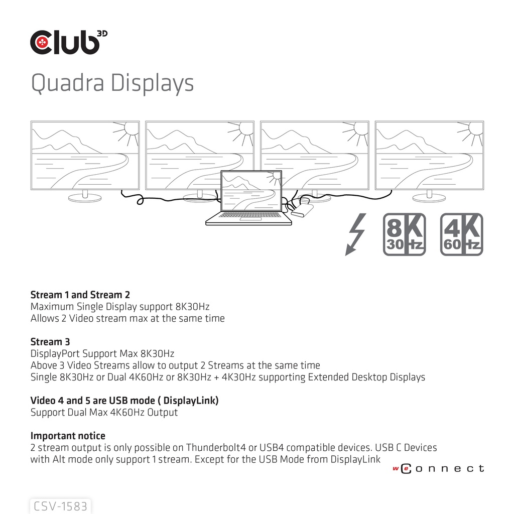 Thunderbolt™ 4 16-in-1 Quadra Displays Docking Station