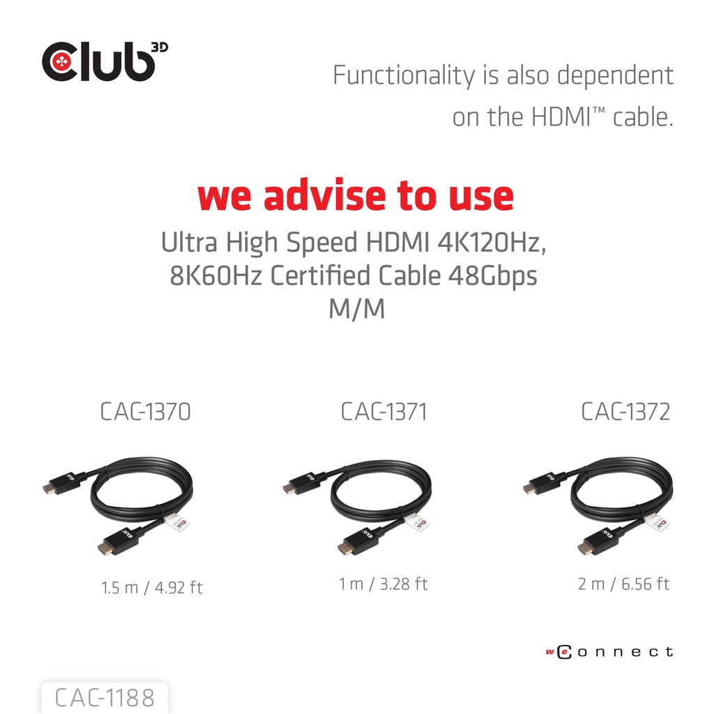 Mini DisplayPort™ 1.4 to HDMI™ 8K60Hz M/F Adapter