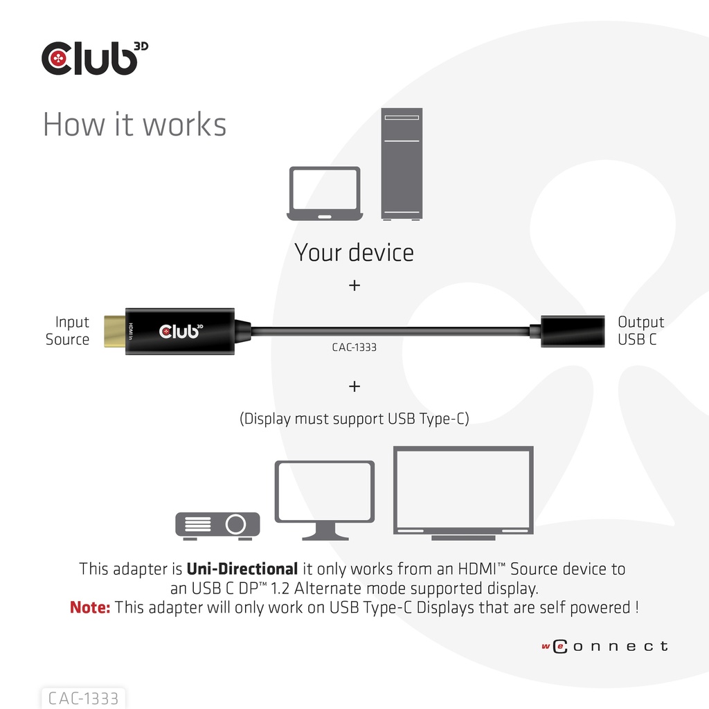 HDMI™ to USB -C® 4K60Hz Active Adapter M/F