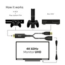 HDMI™ to DisplayPort™ 4K60Hz M/F Active Adapter
