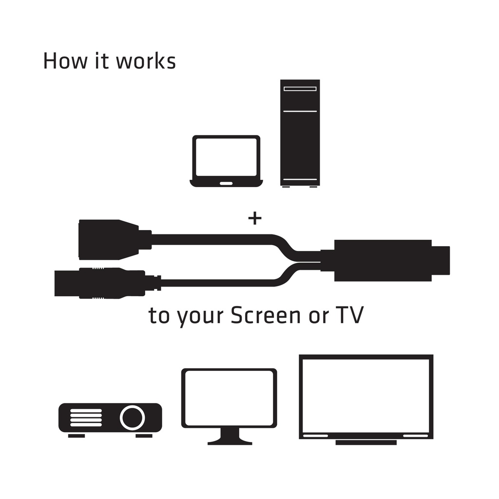 HDMI™ to  Displayport™ Adapter