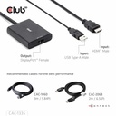 HDMI™ + USB Bus powered to DisplayPort™ 4K120Hz or 8K30Hz M/F Adapter
