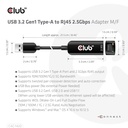 USB-A 5Gbps to RJ45 Ethernet 2.5G Adapter M/F