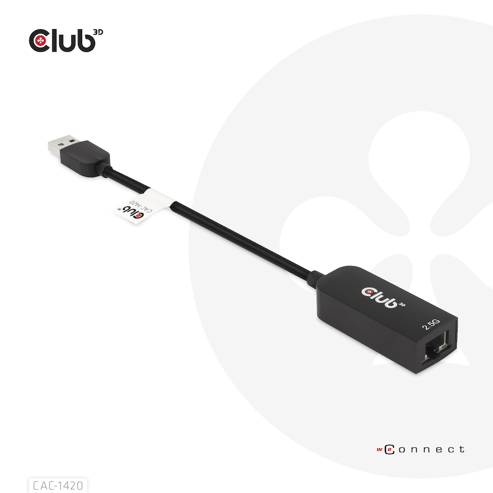 USB-A 5Gbps to RJ45 Ethernet 2.5G Adapter M/F