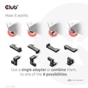 USB-C® 10Gbps Angled Adapter set of 2 up to 4K120Hz M/F