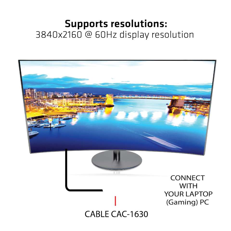 USB-C® + HDMI™ + MiniDisplayPort™ 1.2 to HDMI™ 4K60Hz HDR M/M Active Adapter 32AWG