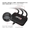 USB-C® + HDMI™ + MiniDisplayPort™ 1.2 to HDMI™ 4K60Hz HDR M/M Active Adapter 32AWG