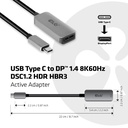 USB-C® to DisplayPort™ 1.4 8K60Hz HBR3 Active Adapter