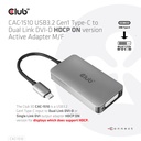 USB-C® to Dual Link DVI-D HDCP ON version Active Adapter M/F