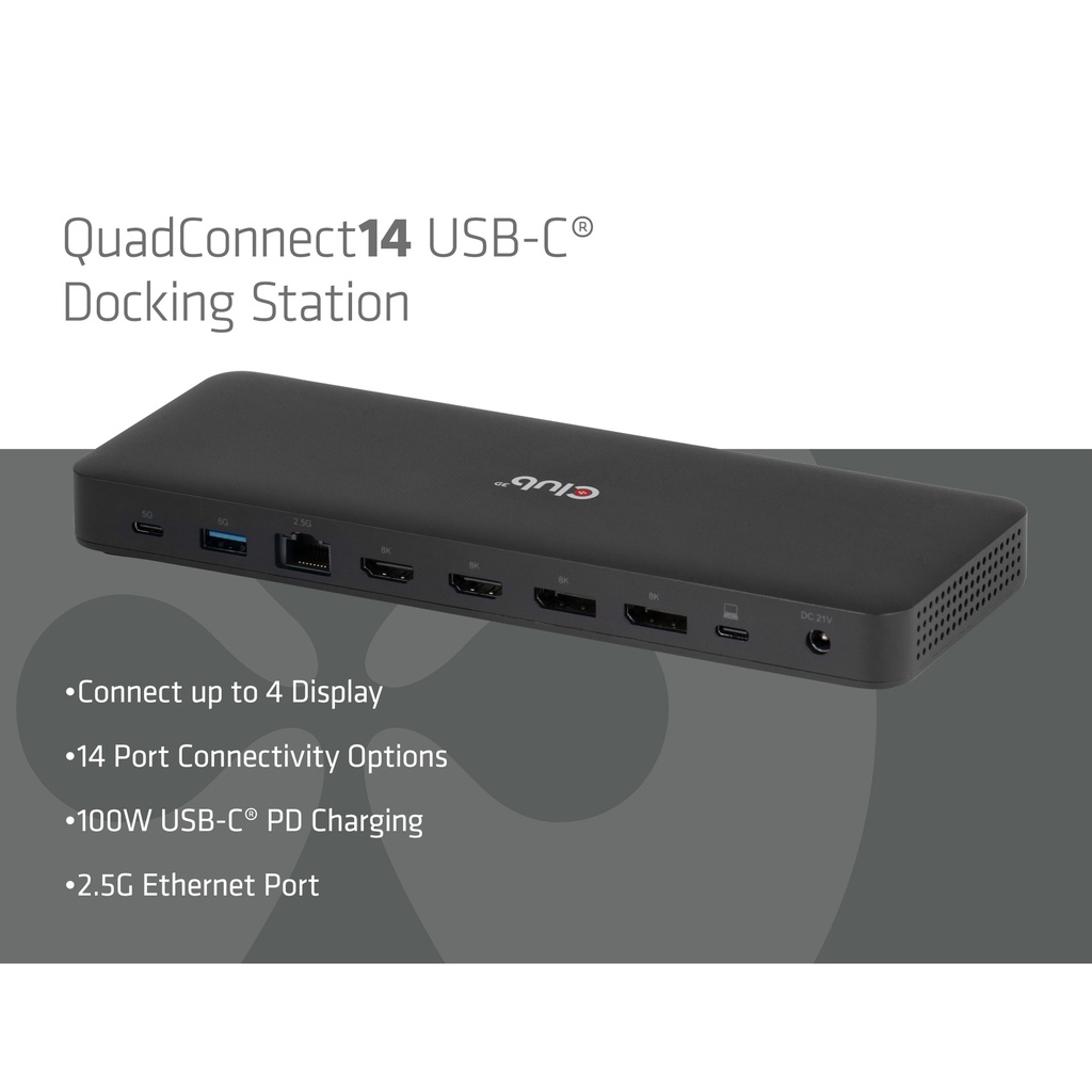 14-1 USB-C® Quad Display Docking Station
