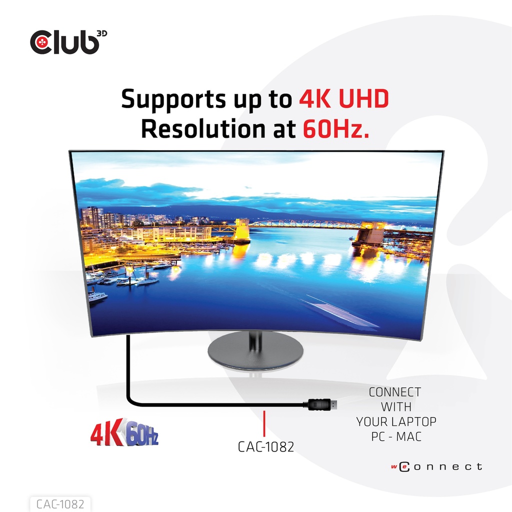  Displayport™ 1.4 Cable to HDMI™ 2.0b Active Adapter Male/Male 2m/6.56 ft