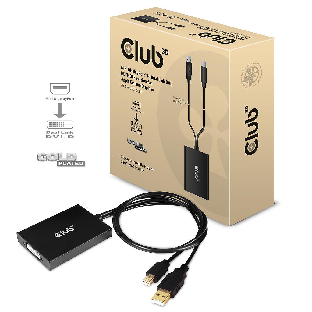 CAC-1130-A Mini DisplayPort™ to Dual Link DVI Active Adapter (HDCP OFF) for Apple Cinema Displays