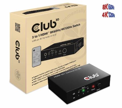 CSV-1381 3‑to‑1 HDMI™ Switch 8K60Hz/4K120Hz