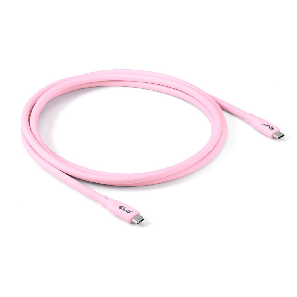 CAC-3002 USB4 Gen2x2 Type‑C Bi‑Directional Baby Pink 4K60Hz 20Gbps PD 240W EPR 2m