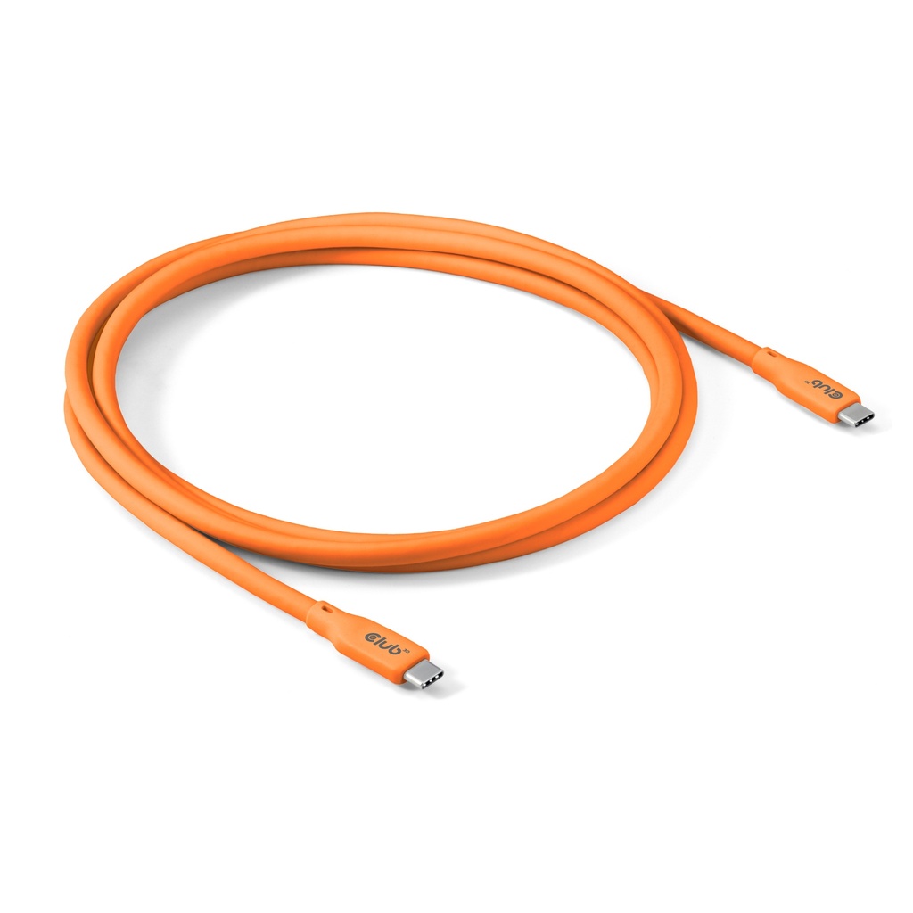 CAC-3000 USB4 Gen2x2 Type‑C Bi‑Directional Orange 4K60Hz 20Gbps PD 240W EPR 2m
