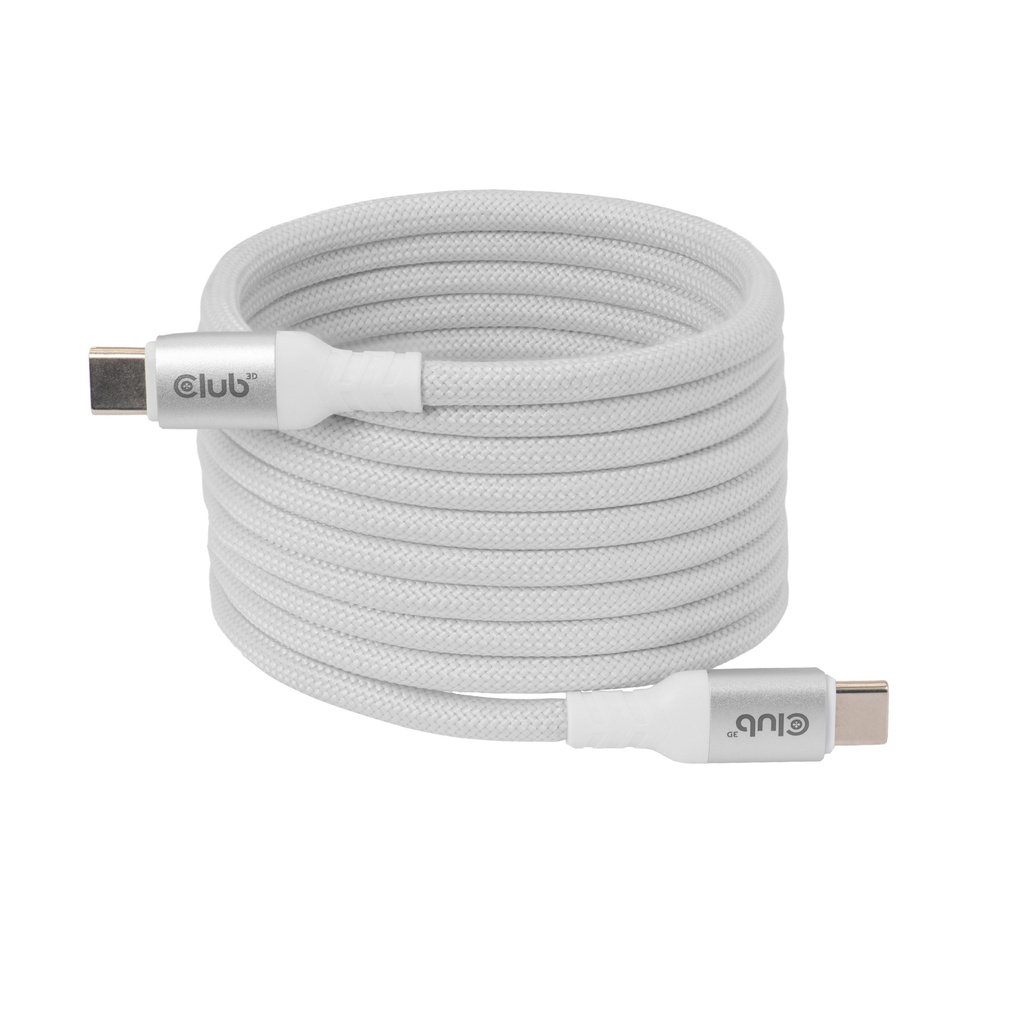 CAC-3032 USB‑C® Magnetic‑Coil Cable 240W PD 3.1 White 2m/6.56ft