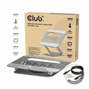 CSV-2554 Adjustable Aluminium Laptop Stand with USB‑C® Hub 4K60 100W 360°