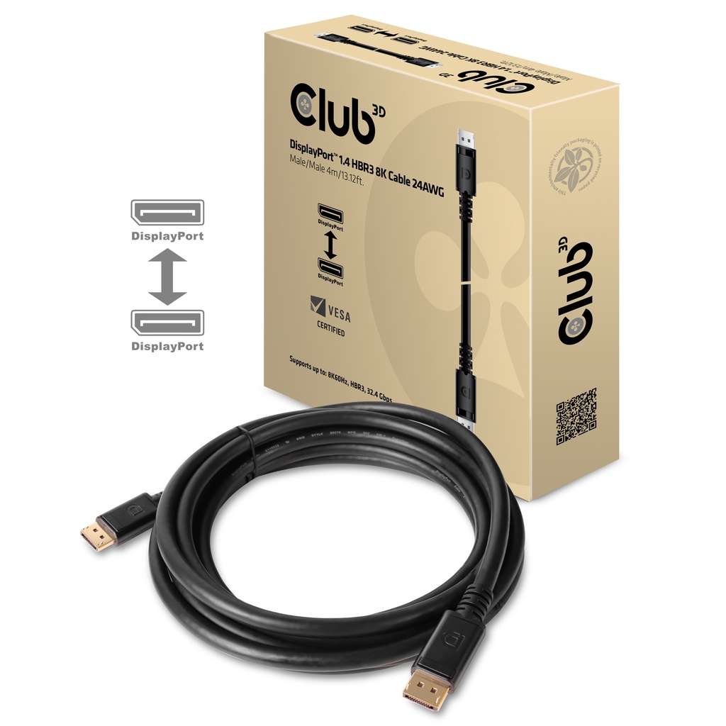 CAC-1069B DisplayPort 1.4 HBR3 8K Cable M/M 4m/13.12ft