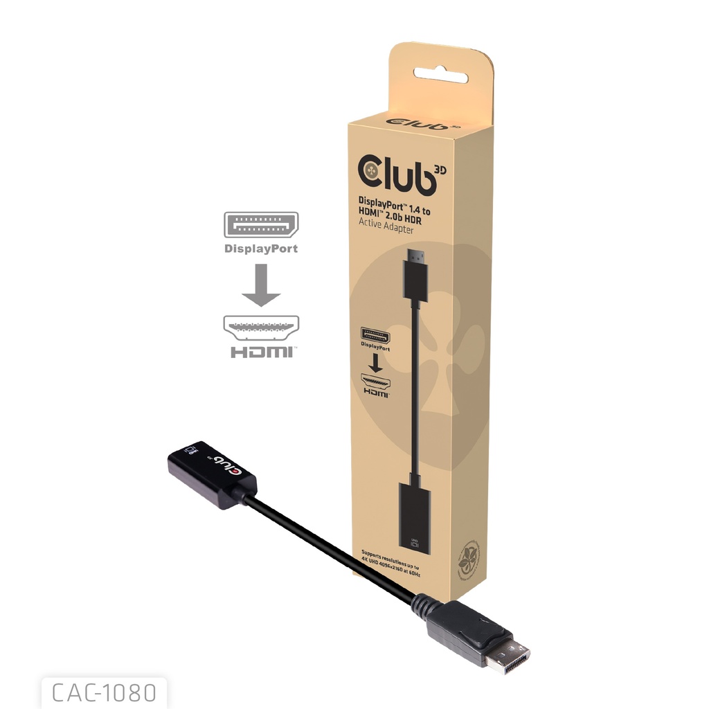 CAC-1080 DisplayPort™ 1.4 to HDMI™ 2.0b HDR Active Adapter