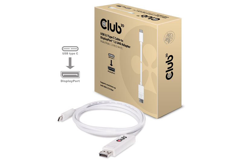 CAC-1517 USB‑C® to DisplayPort™ 1.2 UHD Cable M/M 1.2m/3.94ft