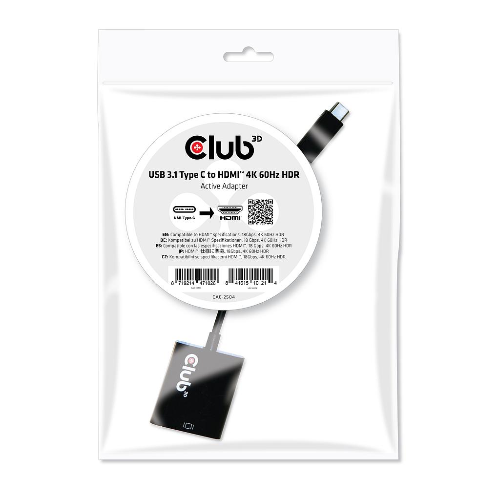 CAC-2504 USB‑C® to HDMI™ 2.0 UHD 4K60Hz Active Adapter