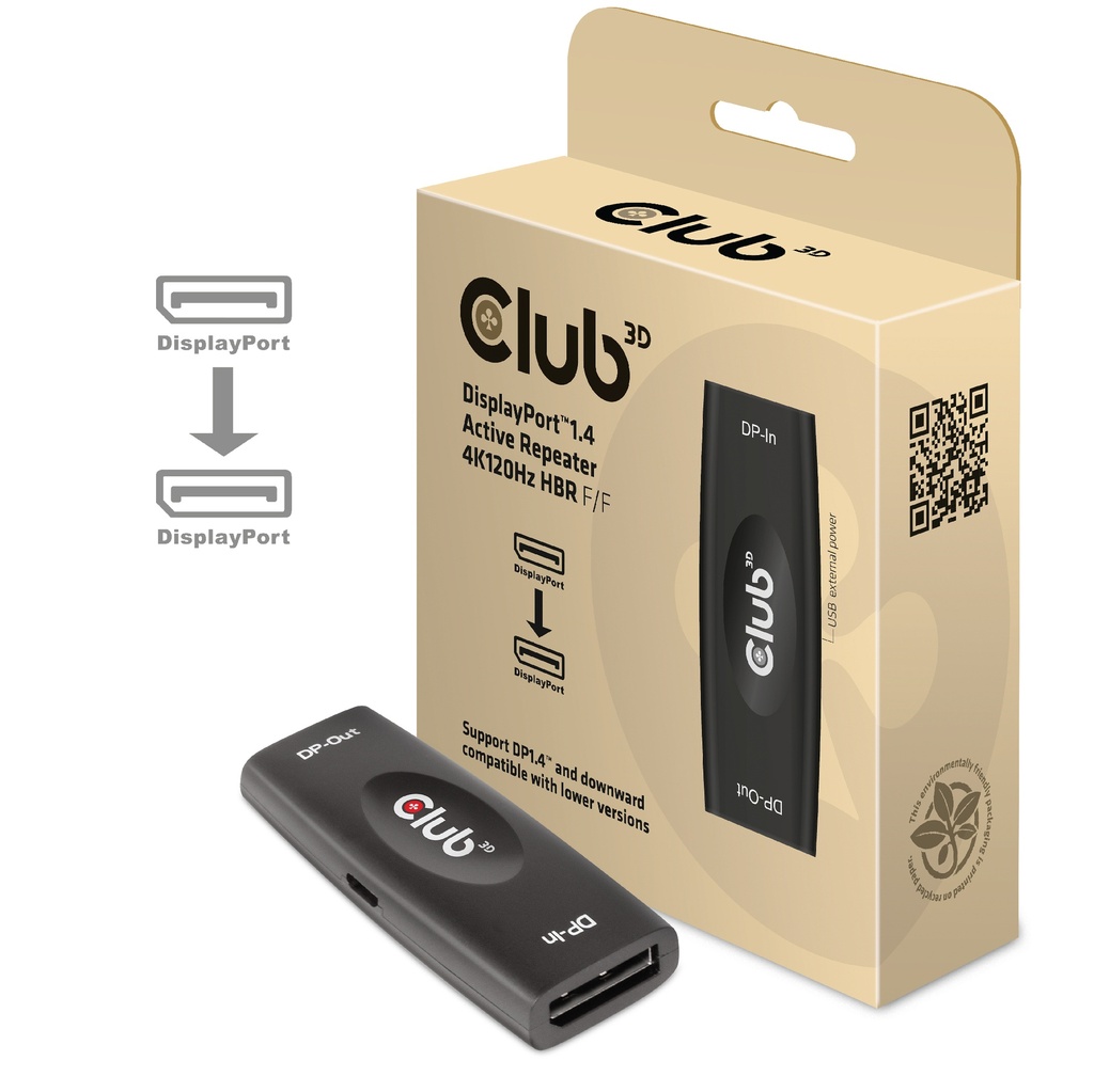 CAC-1007 DisplayPort™ 1.4 Active Repeater 4K120Hz HBR3 F/F