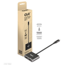 [CSV-1552] CSV-1552 USB‑C® (DP Alt‑Mode) to DisplayPort™ + HDMI™ 4K60Hz MST Hub