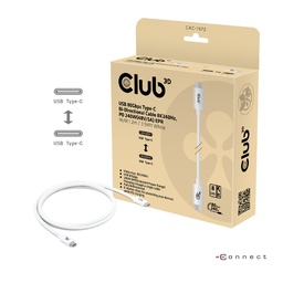 [CAC-1572] CAC-1572 USB-C® 80Gbps Certified 240W 8K240Hz 1.2m White Cable
