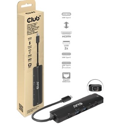 [CSV-1596] CSV-1596 USB‑C® 5Gbps 6‑in‑1 Hub HDMI™ 8K30Hz 4K120Hz USB‑A×2 RJ45 USB‑C×2 PD 100W