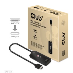 [CAC-1336] CAC-1336 HDMI™ + Micro USB to USB‑C® 4K120Hz/8K30Hz Active Adapter M/F