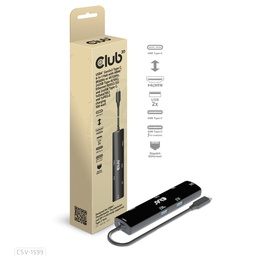 [CSV-1599] CSV-1599 USB‑C® 10Gbps 6‑in‑1 Hub HDMI™ 8K60Hz/4K120Hz USB‑A×2 RJ45 2.5G USB‑C×2 PD100W