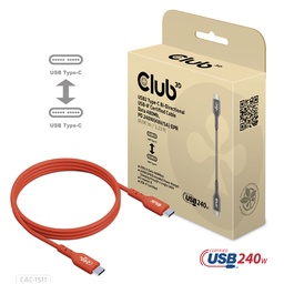 [CAC-1511] CAC-1511 USB‑C® USB‑IF Certified Cable 480Mb PD 240W EPR 1m/3.28ft