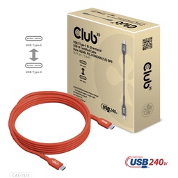 [CAC-1513] CAC-1513 USB‑C® USB‑IF Certified Cable 480Mb PD 240W EPR 3m/9.84ft