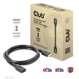 [CAC-1322]  CAC-1322 Ultra High Speed HDMI™ Extension Cable 4K120Hz 8K60Hz 48Gbps M/F 1m 