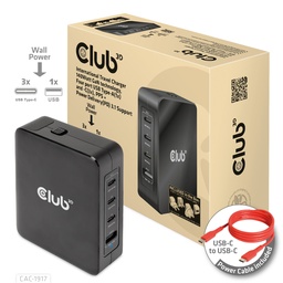 [CAC-1917] CAC-1917 International Travel Charger 140W GaN USB‑A×1 USB‑C×3 PPS + PD 3.1