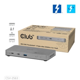 [CSV-2563] CSV-2563 Thunderbolt™ 5 Hub 5‑in‑1 Triple Video 5K60Hz Share Certified 180W