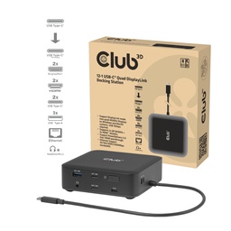 [CSV-2542] CSV-2542 12‑1 USB‑C® Quad DisplayLink Dock 2×DP 8K60Hz + 2×HDMI 4K60Hz PD 100W 2.5G