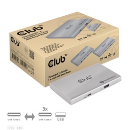 [CSV-1580]  CSV-1580 Thunderbolt™ 4 Portable 5‑in‑1 Hub with Smart Power 